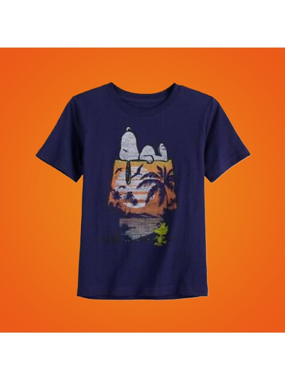 Boys Peanuts Snoopy Tropical Graphic Tee Size 7